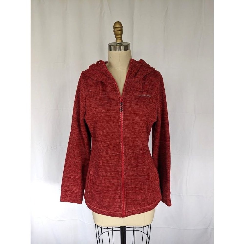 Women's Craghoppers Vector‎ Zip Jacket Size US 8 Medium UK 12 EU 38 Red Hooded